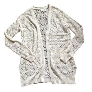 Knox Rose Light Weigth Open Front Cardigan-Cream-M-GUC